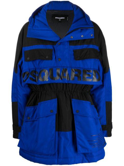 logo-print parka by DSQUARED2