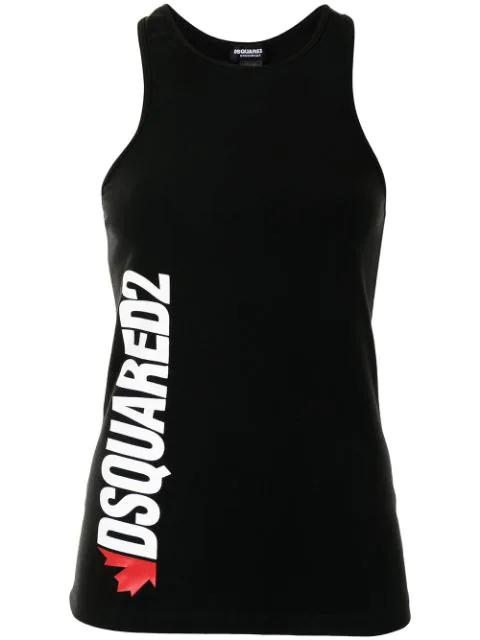 logo print racerback tank top by DSQUARED2