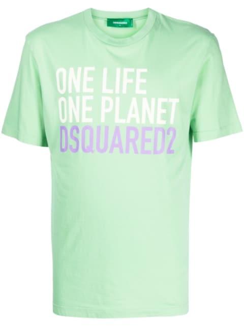 logo-print round-neck T-shirt by DSQUARED2