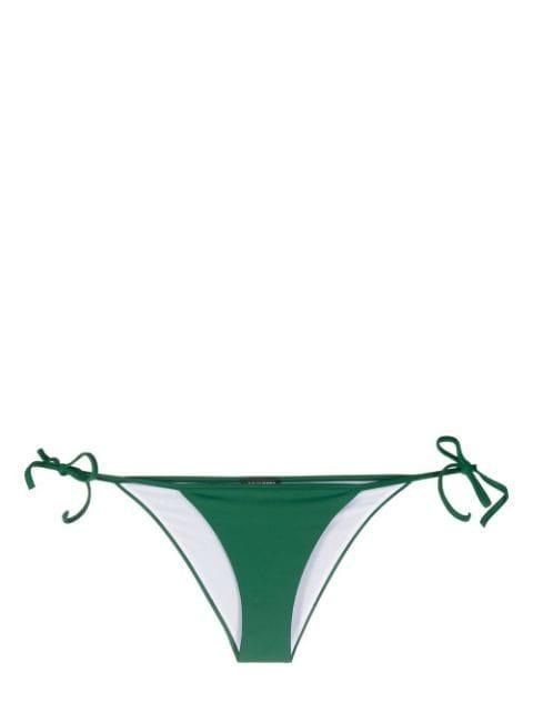 logo-print side-tie bikini bottoms by DSQUARED2