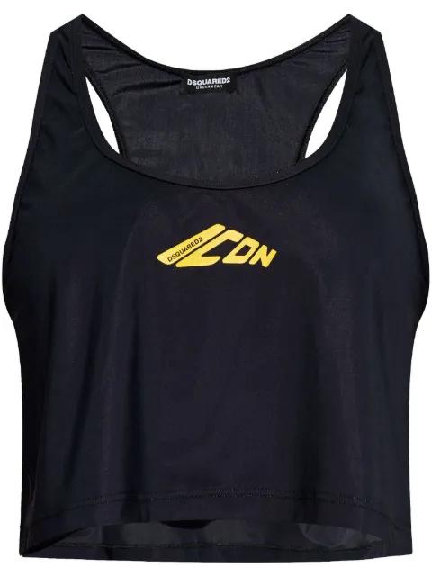 logo-print tank top by DSQUARED2