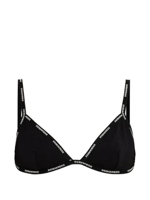 logo-print triangle bra by DSQUARED2