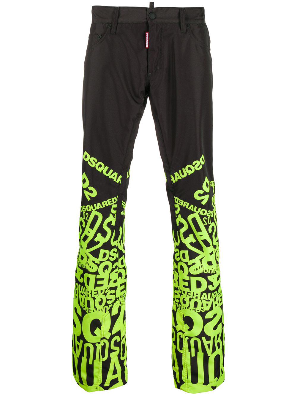 logo-print wide-leg trousers by DSQUARED2