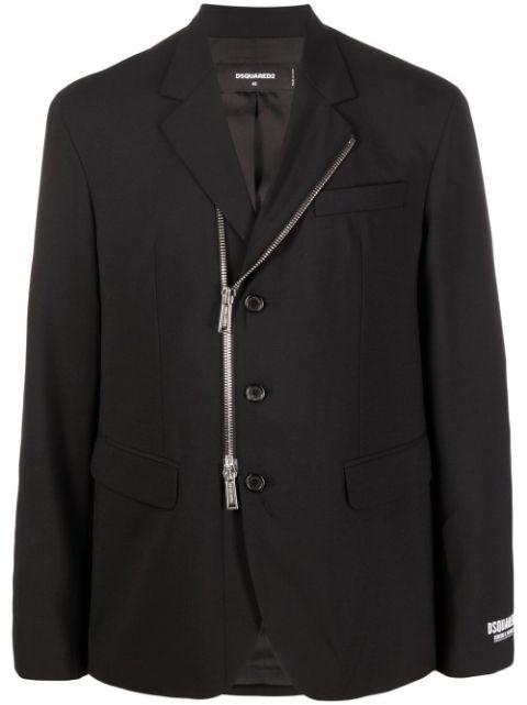 logo-print zip-fastening jacket by DSQUARED2