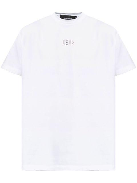 logo-stamp cotton-blend T-shirt by DSQUARED2