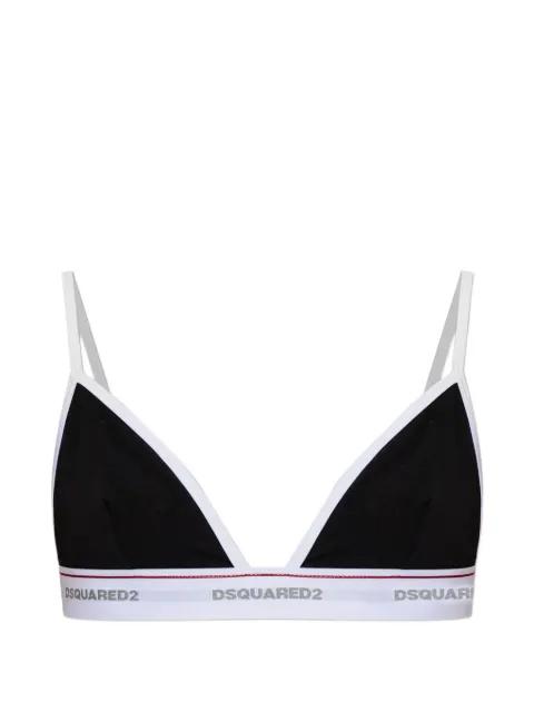 logo-tape triangle bra by DSQUARED2