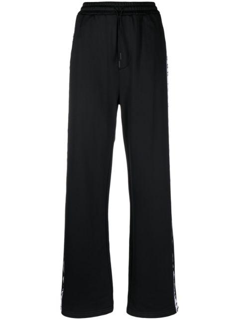 logo-tape wide-leg track pants by DSQUARED2