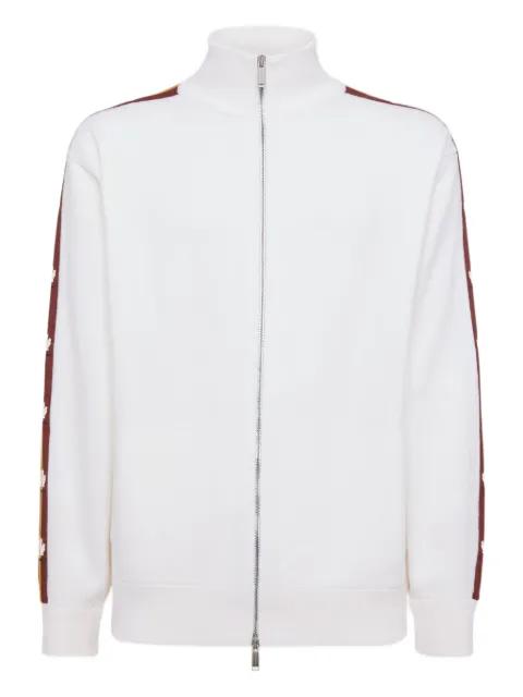 logo-tape zip-up sweatshirt by DSQUARED2 logo-tape zip-up sweatshirt by DSQUARED2