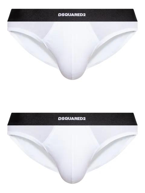 logo-waistband briefs (pack of two) by DSQUARED2