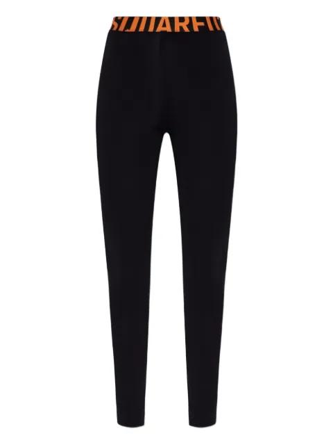 logo-waistband cotton leggings by DSQUARED2