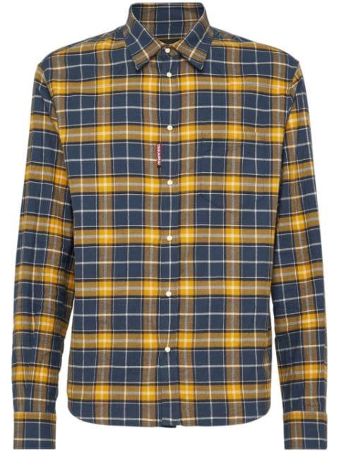 long-sleeve checked shirt by DSQUARED2