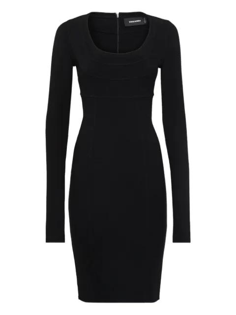 long-sleeve midi dress by DSQUARED2
