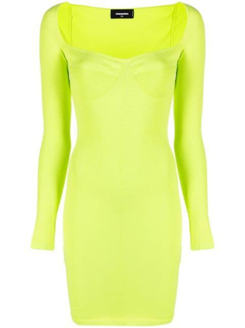 long-sleeved mini dress by DSQUARED2