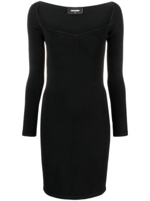 long-sleeved mini dress by DSQUARED2