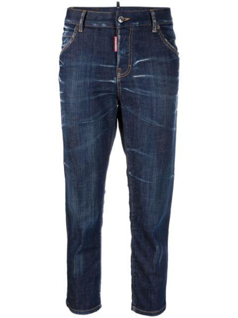 low-rise cropped jeans by DSQUARED2