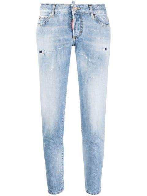 low-rise slim-cut jeans by DSQUARED2