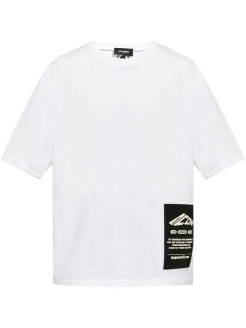 maxi logo patch T-shirt by DSQUARED2
