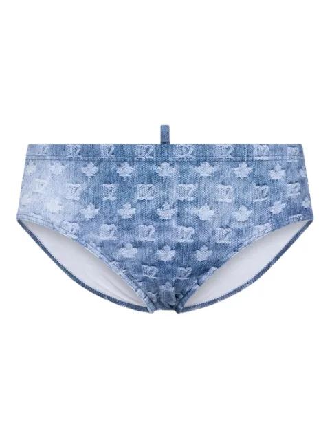 monogram-pattern swim brief by DSQUARED2