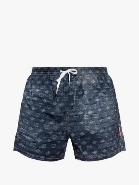 monogram-print swim shorts by DSQUARED2