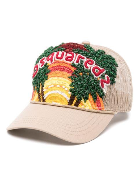 motif-embroidered baseball cap by DSQUARED2