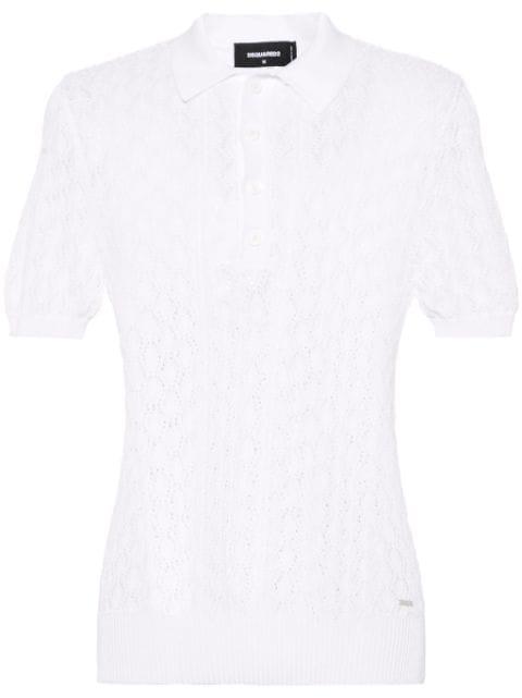 open-knit polo shirt by DSQUARED2