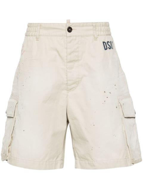 paint splatter-detail cargo shorts by DSQUARED2