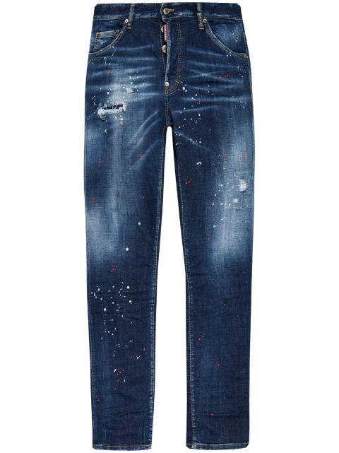 paint-splatter jeans by DSQUARED2