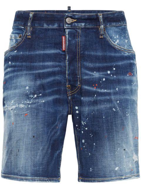 paint-splatter shorts by DSQUARED2