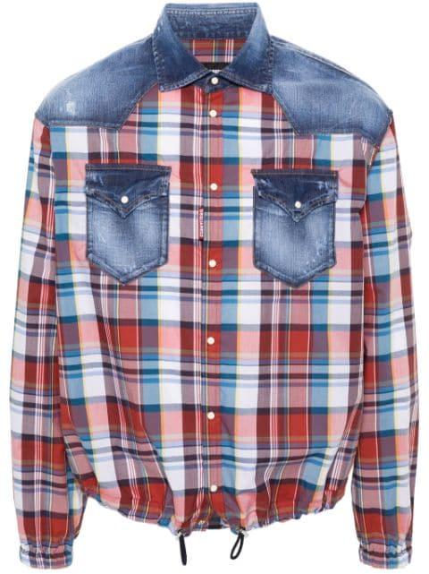 panelled cotton shirt by DSQUARED2