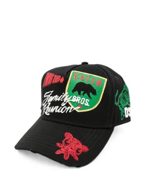 patch-detail distressed baseball cap by DSQUARED2
