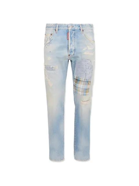 patched superlite Teddy jeans by DSQUARED2