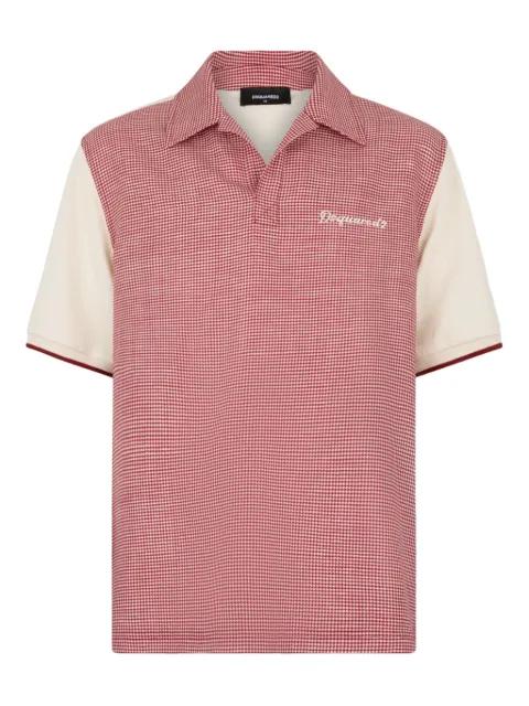 pied de poule polo shirt by DSQUARED2