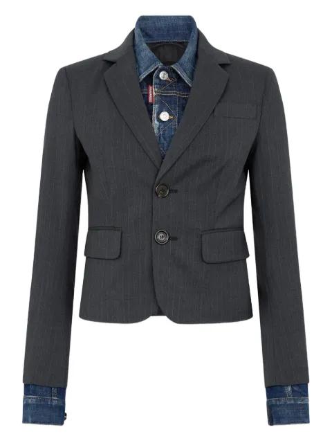 pinstripe hybrid tailored jacket by DSQUARED2
