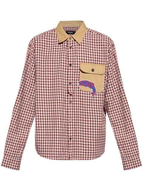 plaid-check pattern cotton shirt by DSQUARED2
