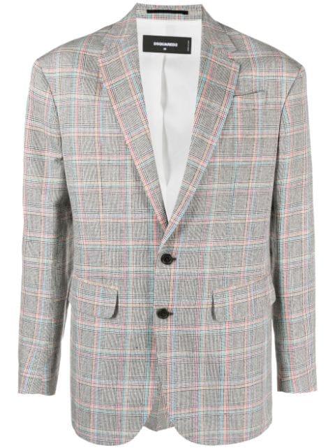 plaid-pattern single-breasted blazer by DSQUARED2