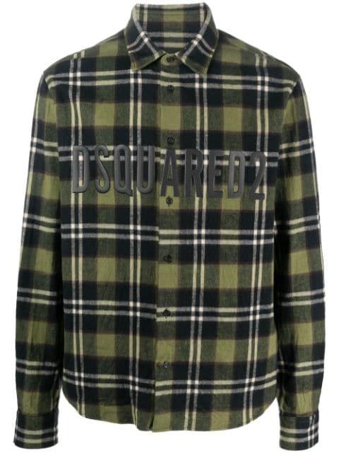 plaid-print flannel shirt by DSQUARED2