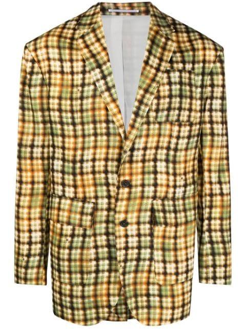 plaid-print single-breasted blazer by DSQUARED2