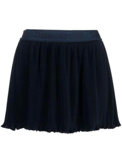 plissé logo-waistband skirt by DSQUARED2