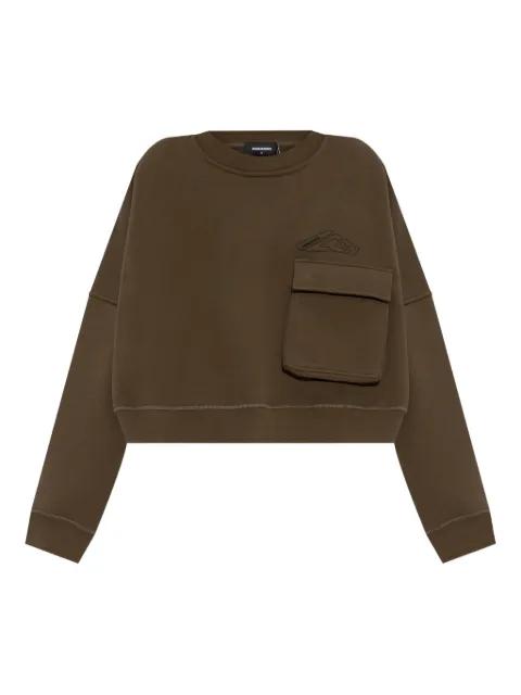 pocket-detail cropped sweatshirt by DSQUARED2