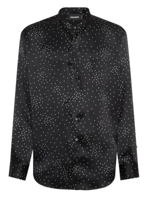 polka dot-print satin shirt by DSQUARED2