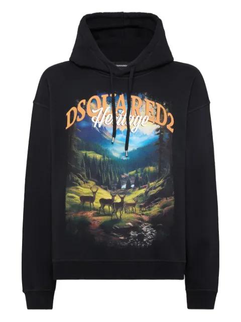 printed hoodie by DSQUARED2