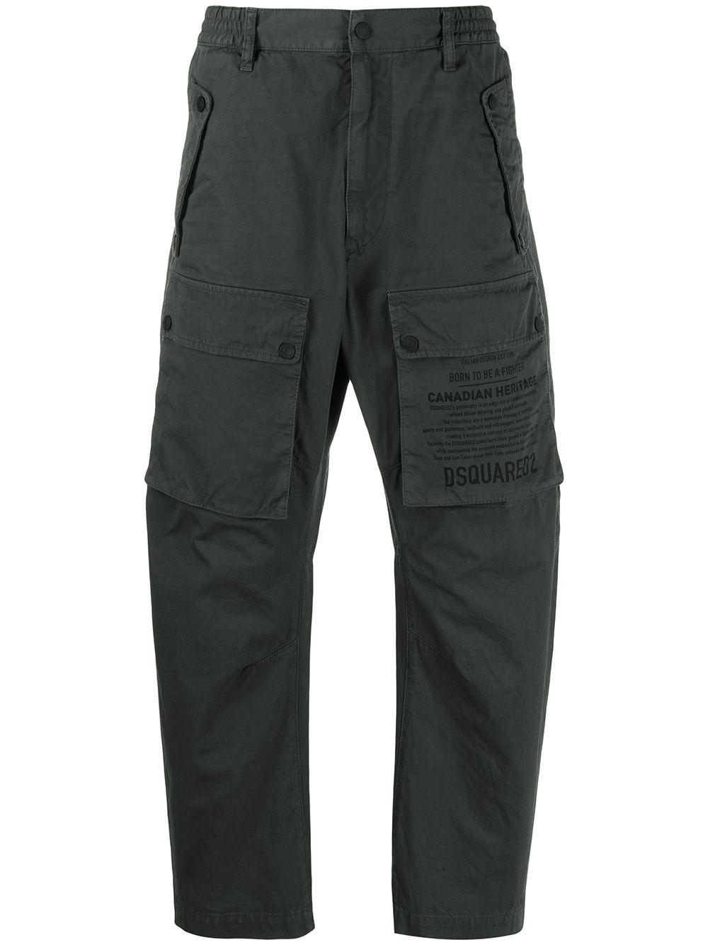 printed logo cargo trousers by DSQUARED2