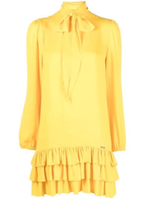 pussy-bow ruffle-trim minidress by DSQUARED2