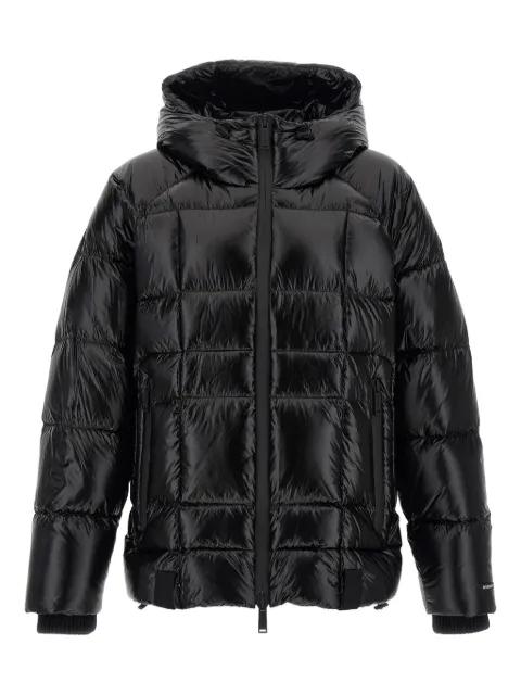 quilted hoodied down jacket by DSQUARED2