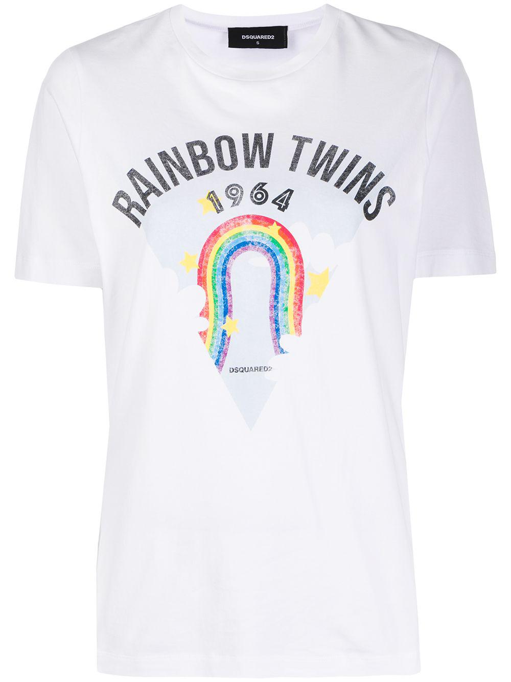 rainbow print T-shirt by DSQUARED2