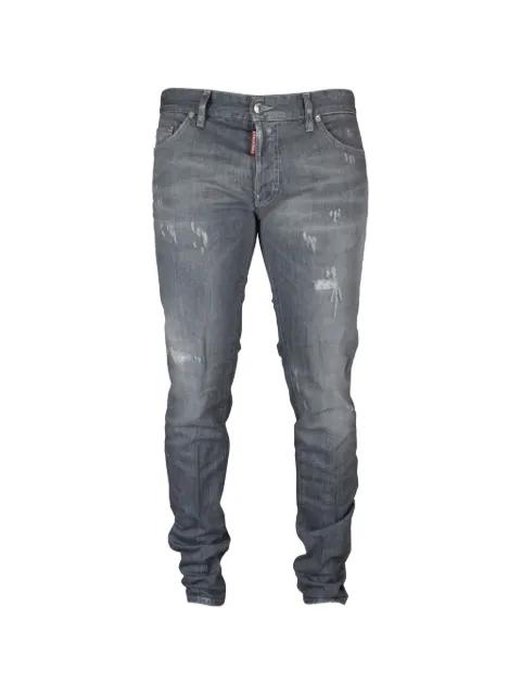 ripped-effect slim jeans by DSQUARED2