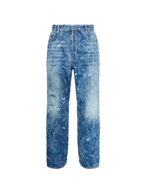 ripped palm-print jeans by DSQUARED2
