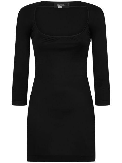 round-neck stretch-design minidress by DSQUARED2