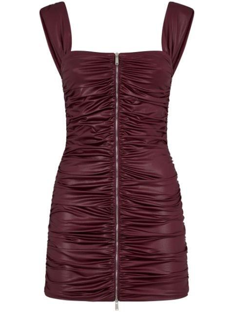 ruched zip-up minidress by DSQUARED2