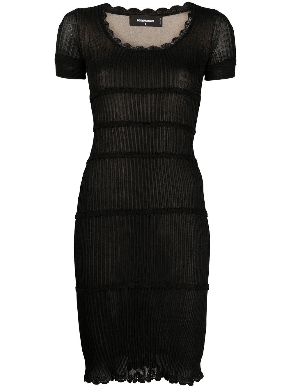 scallop lace-trim rib-knit minidress by DSQUARED2